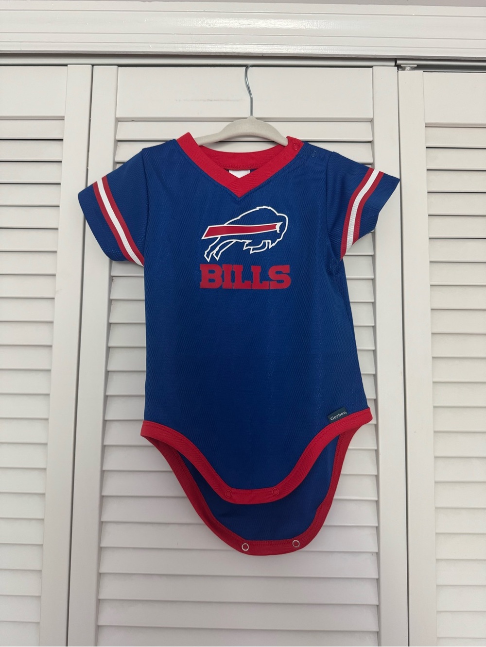 Buffalo Bills NFL Blue & Red Baby One Piece Bodysuit Football Jersey 18 Months